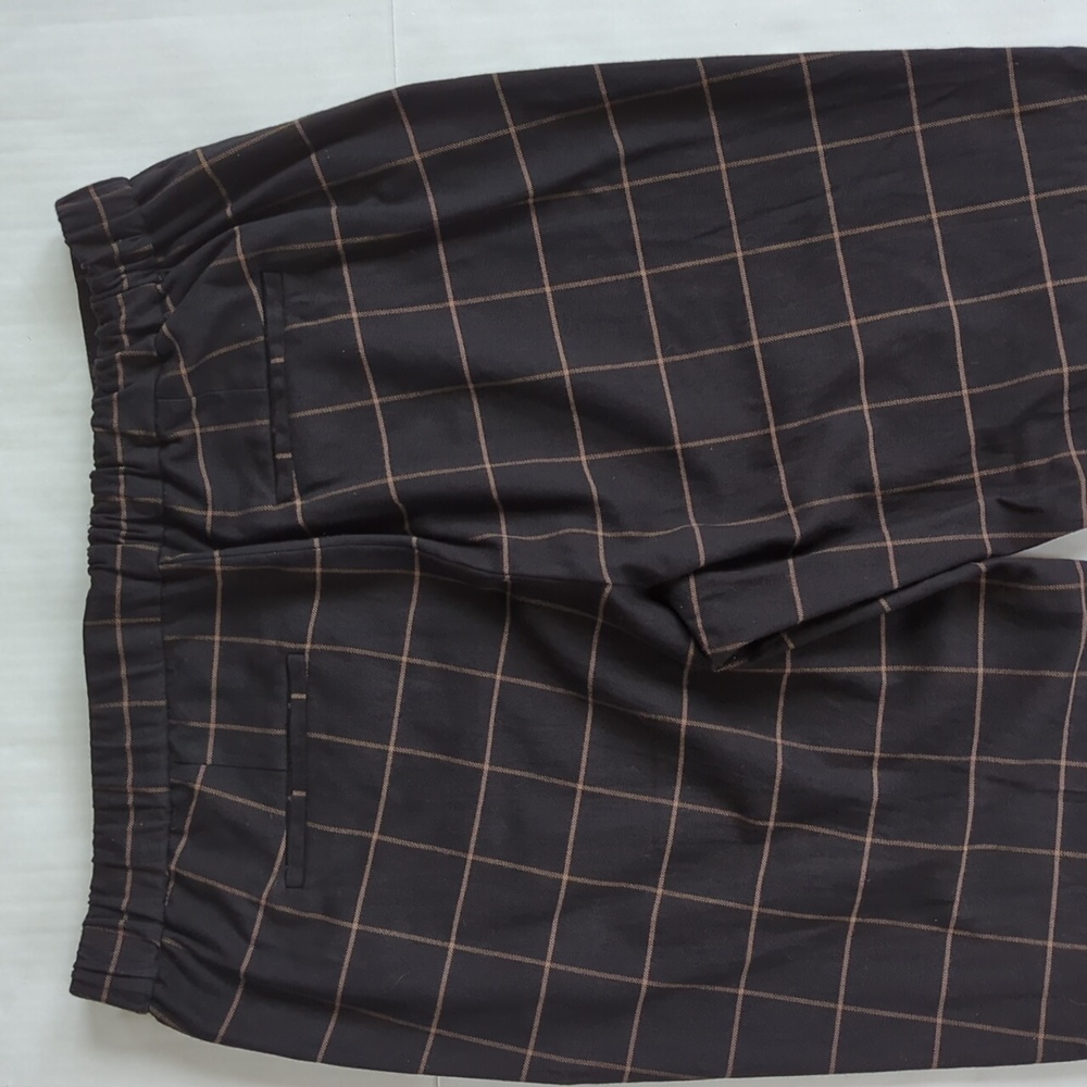 Liz Claiborne Simply Liz Plaid Career Pants 10 Black Brown/Tan Pattern - Picture 9 of 16